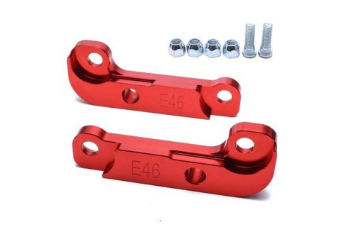 Adaptery zwiększające kąt skrętu 25% BMW E46 drift red