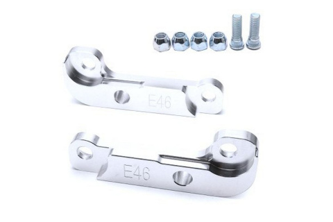 Adaptery zwiększające kąt skrętu 25% BMW E46 drift silver