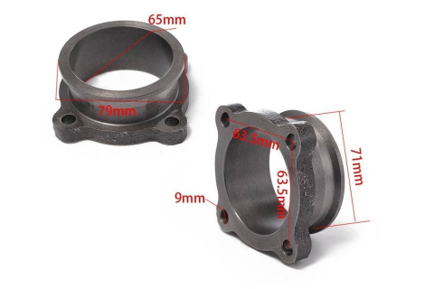 Flansza układu wydechowego 2,5" 4 śruby na 2,5" V-Band