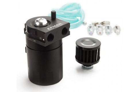Oil catch tank EPMAN 0,3l 10mm 15mm + filtr PRO black