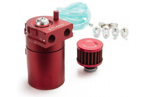 Oil catch tank EPMAN 0,3l 10mm 15mm + filtr PRO red