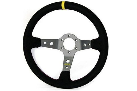 Kierownica zamszowa RRS CORSA 350mm offset 90mm czarna