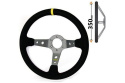 Kierownica zamszowa RRS CORSA 350mm offset 90mm czarna