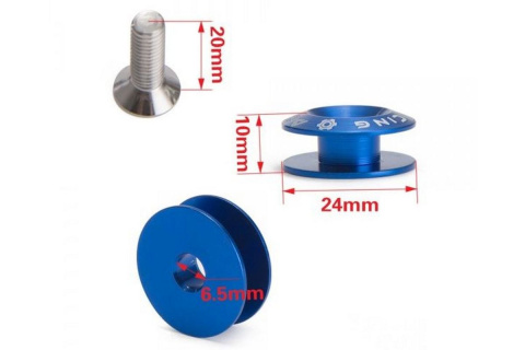 Zapinki klapy / zderzaka ADDCO Quick Release blue