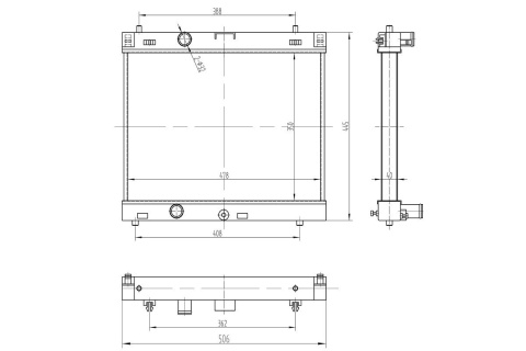 Chłodnica wody TurboWorks TOYOTA YARIS II P90 1.0 1.3 2005+