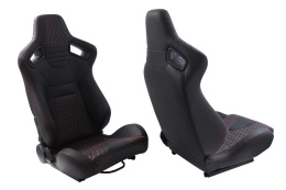 Fotel Racer black skóra cena za 2 sztuki