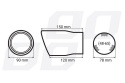 Końcówka wydechu tłumika AMIO 90mm carbon