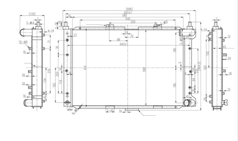 Chłodnica wody TurboWorks ALFA ROMEO 156 1.8 2.0 2.5 v6