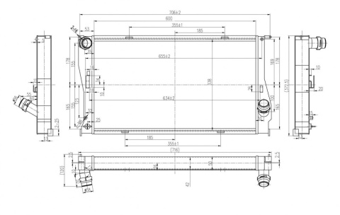 Chłodnica wody TurboWorks BMW E90 E91 E92