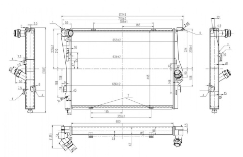 Chłodnica wody TurboWorks BMW E92 M3 V8
