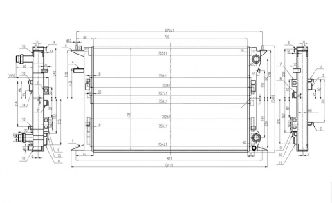 Chłodnica wody TurboWorks AUDI A4 B8 ALLROAD 2.0 TDI / 2.0 TFSI