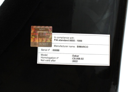 Fotel sportowy Bimarco FIA Dakar welur red