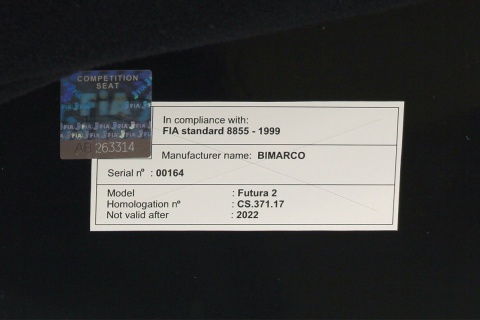 Fotel sportowy Bimarco FIA Futura skaj black