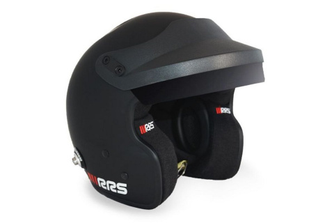 Kask otwarty RRS Protec Jet - SNELL FIA HANS czarny mat