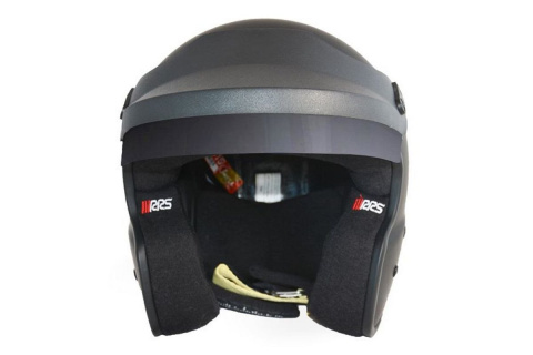 Kask otwarty RRS Protec Jet - SNELL FIA HANS czarny mat