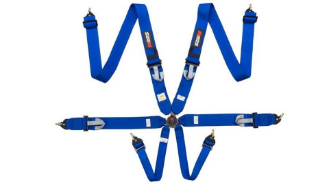 Pasy sportowe 6 punktowe 3" RRS homologacja FIA niebieskieT