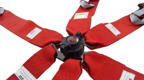 Pasy sportowe 6 punktowe 3" RRS homologacja FIA czarne