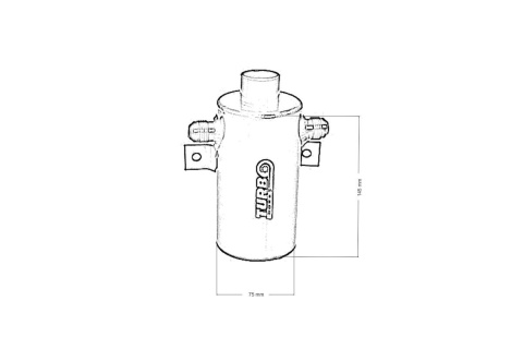 Oil catch tank TurboWorks 0,75l AN10 + filtr
