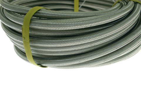 Przewód paliwowy PTFE AN8 100cm w oplocie stalowym karbowany