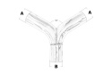 Y-Pipe trójnik wydechowy 120 st 60 - 70mm 304SS
