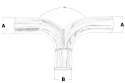 Y-Pipe trójnik wydechowy 180 st 60 - 60mm 304SS