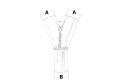Y-Pipe trójnik wydechowy 45 st 42 - 42mm 304SS