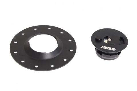 Zakrętka wlewu zbiornika paliwa do zbiorników TurboWorks aluminium czarna