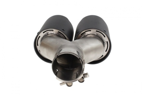 Końcówka wydechu tłumika 2x101mm montaż 65mm carbon
