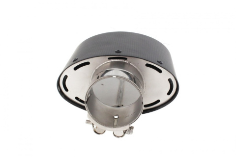 Końcówka wydechu tłumika 82x152mm montaż 60mm carbon