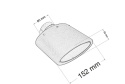 Końcówka wydechu tłumika 82x152mm montaż 60mm carbon