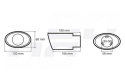 Końcówka wydechu tłumika AMIO 120x68mm dyfuzor