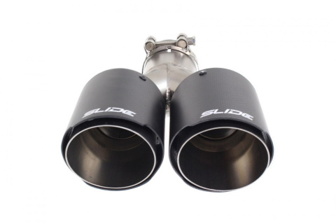 Końcówka wydechu tłumika SLIDE 2x89mm montaż 63,5mm