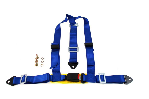 Pasy sportowe 3 punktowe 2'' blue E4