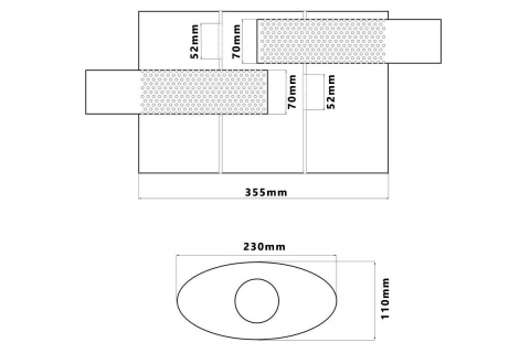 Sportowy tłumik środkowy 2,75" Offset komorowy TurboWorks STAL 304SS