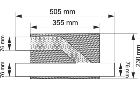 Sportowy tłumik środkowy 3" pod przepustnicę TurboWorks STAL 304SS