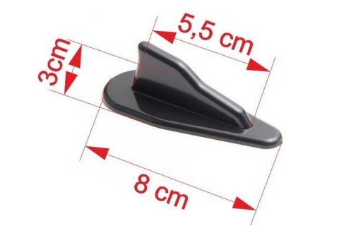 Uniwersalne płetwy shark na bagażnik klapę dach black x10