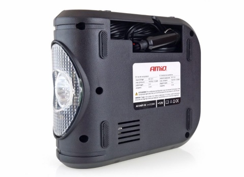 Kompresor samochodowy cyfrowy 12V 150 PSI latarka 3 adaptery