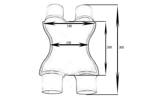 X-PIPE 2,5'' / 63mm WYDECH V6 V8 BM SPORT