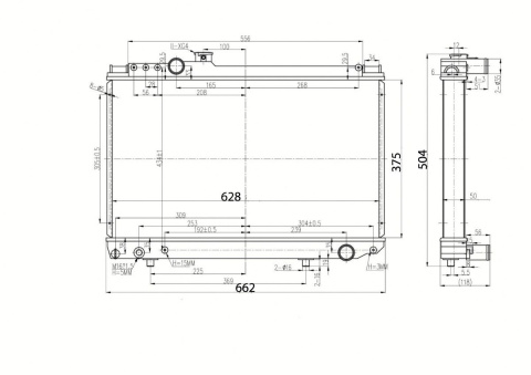 Chłodnica wody TurboWorks TOYOTA SUPRA MK3 1986-1992