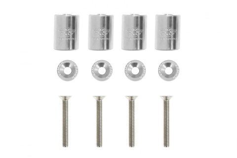 Dystanse maski Skunk2 replica 6mm silver 4 szt.