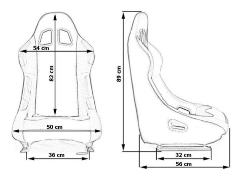 FOTEL KUBEŁKOWY BM SPORT + MOCOWANIE SKÓRA