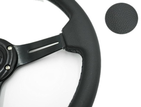 Kierownica sportowa Jacky Auto Sport 350mm offset 45mm Skóra