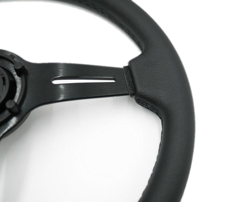 Kierownica sportowa Jacky Auto Sport 350mm offset 45mm Skóra