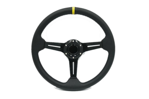 Kierownica sportowa Jacky Auto Sport 350mm offset 45mm Skóra