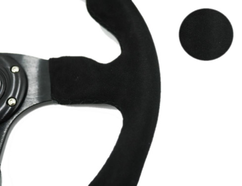 Kierownica zamszowa Jacky Auto Sport 350mm offset 0mm