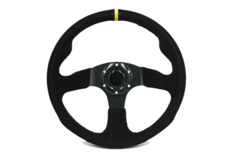 Kierownica zamszowa Jacky Auto Sport 350mm offset 0mm