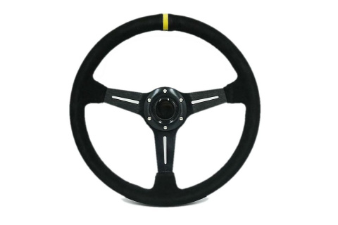 Kierownica zamszowa Jacky Auto Sport 350mm offset 45mm