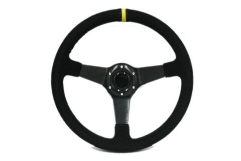 Kierownica zamszowa Jacky Auto Sport 350mm offset 68mm