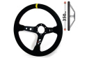 Kierownica zamszowa RRS RALLY 350mm offset 90mm