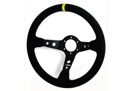 Kierownica zamszowa RRS RALLY 350mm offset 90mm